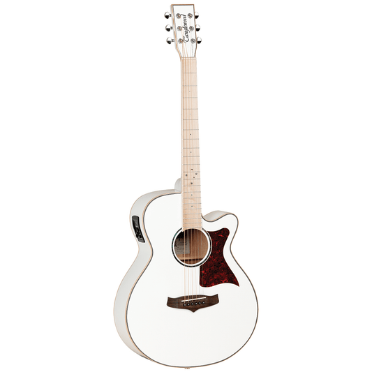 Tanglewood TW4BLW Winterleaf Blonde Superfolk Acoustic Guitar - White Gloss-ACOUSTIC GUITAR-Joondalup Music Centre