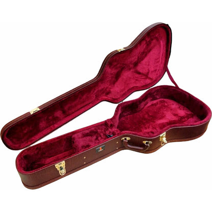 Torque Wooden Archtop 6/12-String Acoustic Guitar Case - Brown Finish