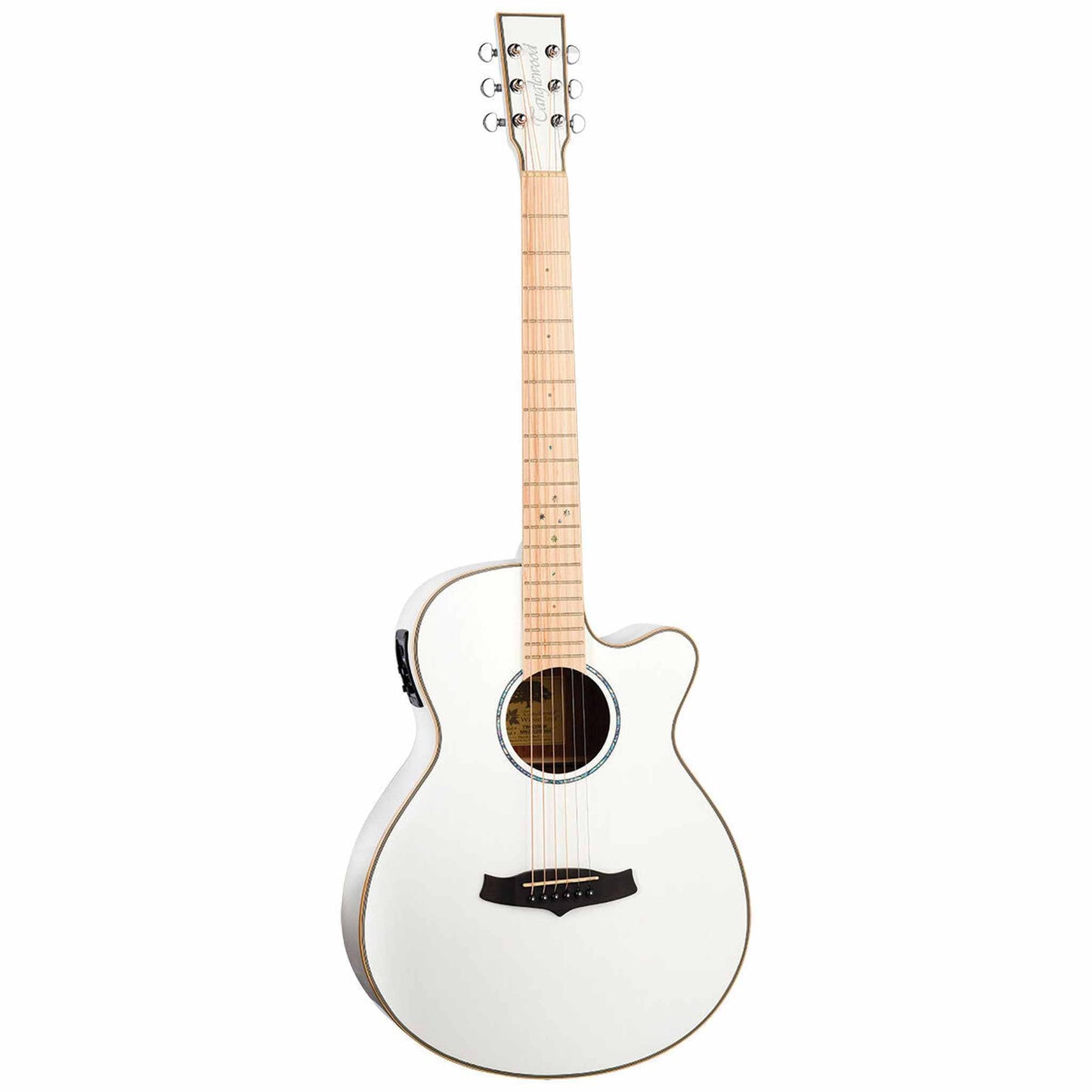 Tanglewood Winterleaf Pro Blonde Superfolk CW Acoustic Guitar - Whitsunday White Gloss