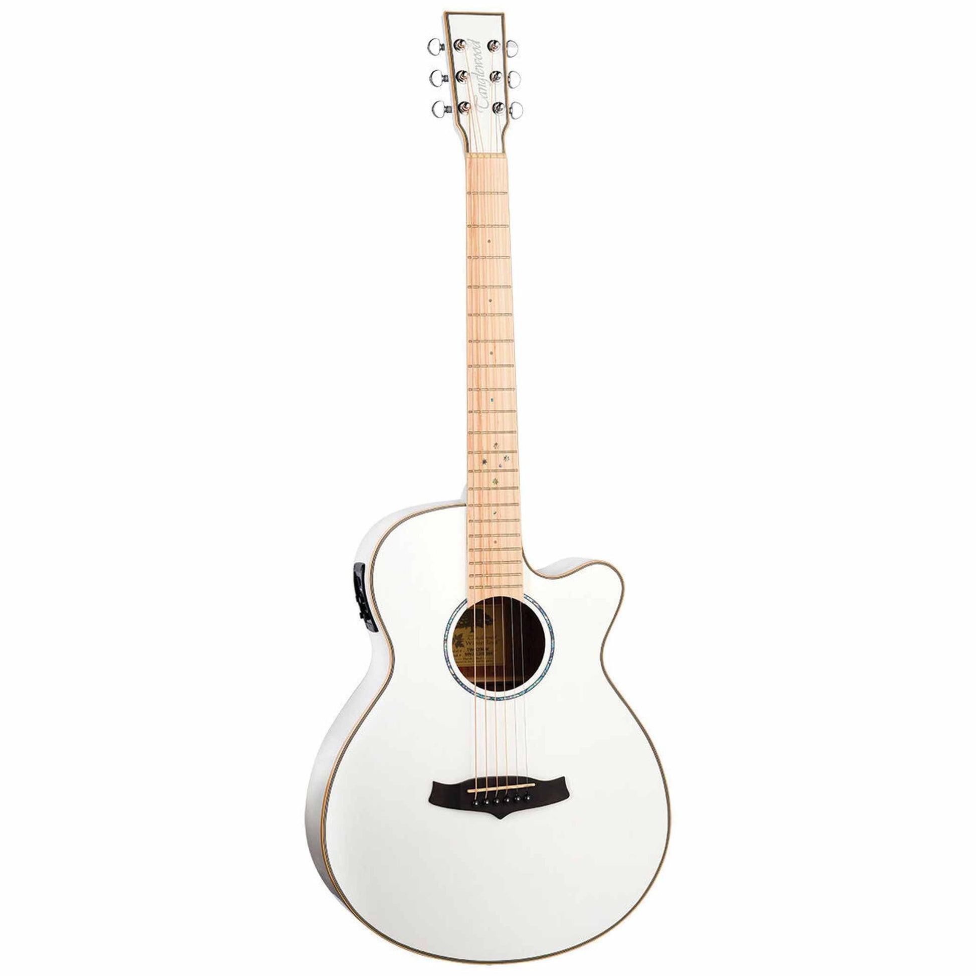 Tanglewood Winterleaf Pro Blonde Superfolk CW Acoustic Guitar - Whitsunday White Gloss