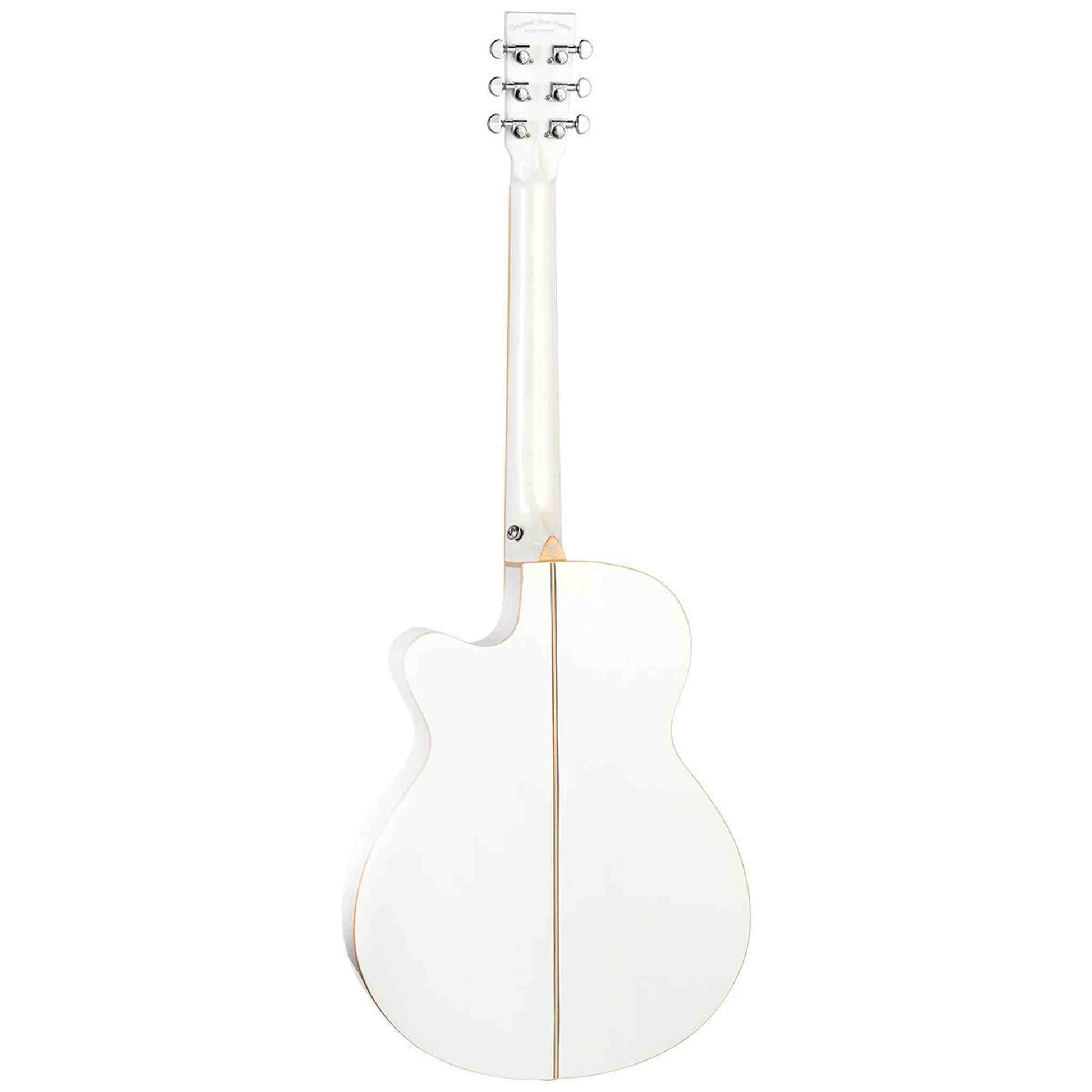 Tanglewood Winterleaf Pro Blonde Superfolk CW Acoustic Guitar - Whitsunday White Gloss back
