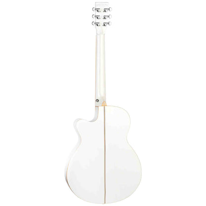 Tanglewood Winterleaf Pro Blonde Superfolk CW Acoustic Guitar - Whitsunday White Gloss back