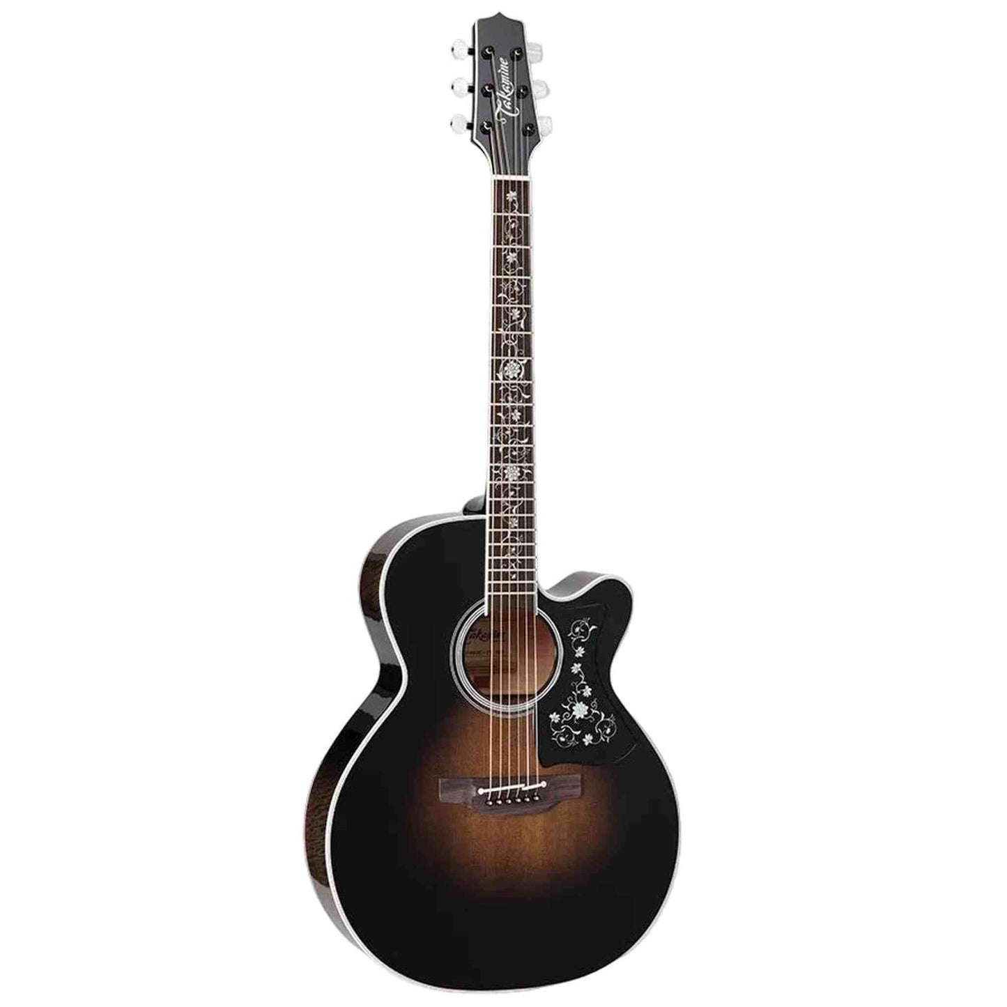 Takamine Thermal Top Series NEX AC/EL Guitar - Transparent Black Burst Finish