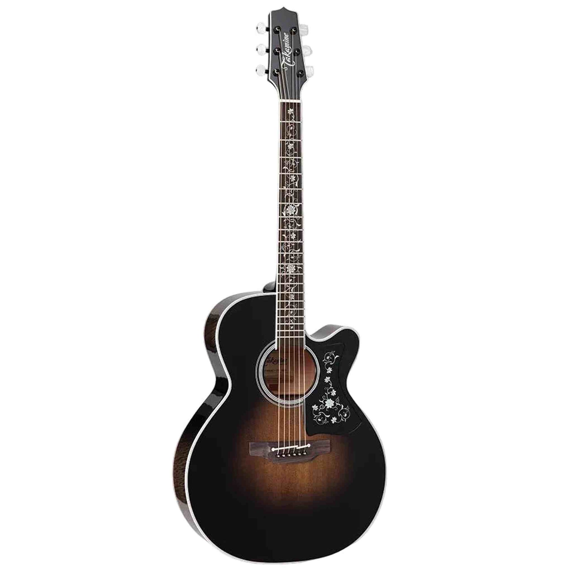 Takamine Thermal Top Series NEX AC/EL Guitar - Transparent Black Burst Finish