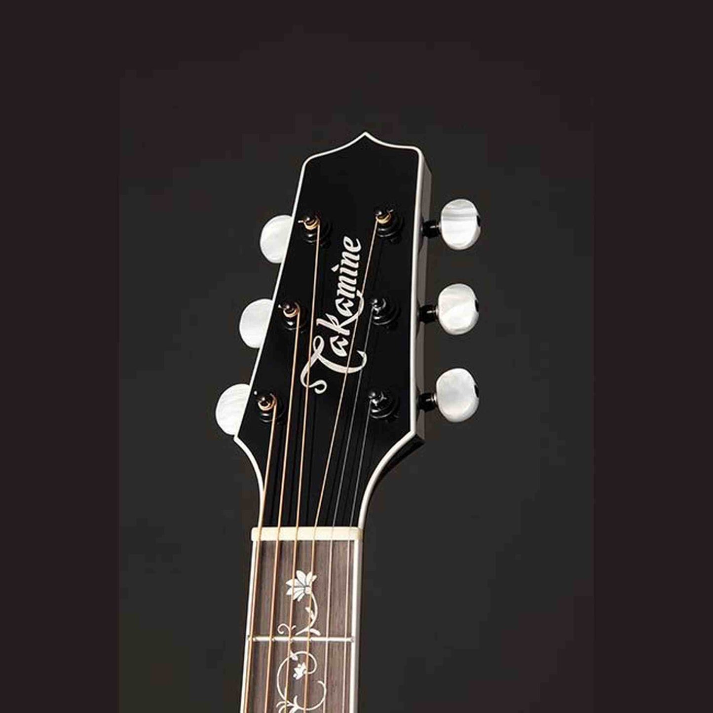 Takamine Thermal Top Series NEX AC/EL Guitar - Transparent Black Burst Finish 10