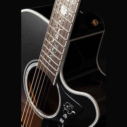 Takamine Thermal Top Series NEX AC/EL Guitar - Transparent Black Burst Finish 6