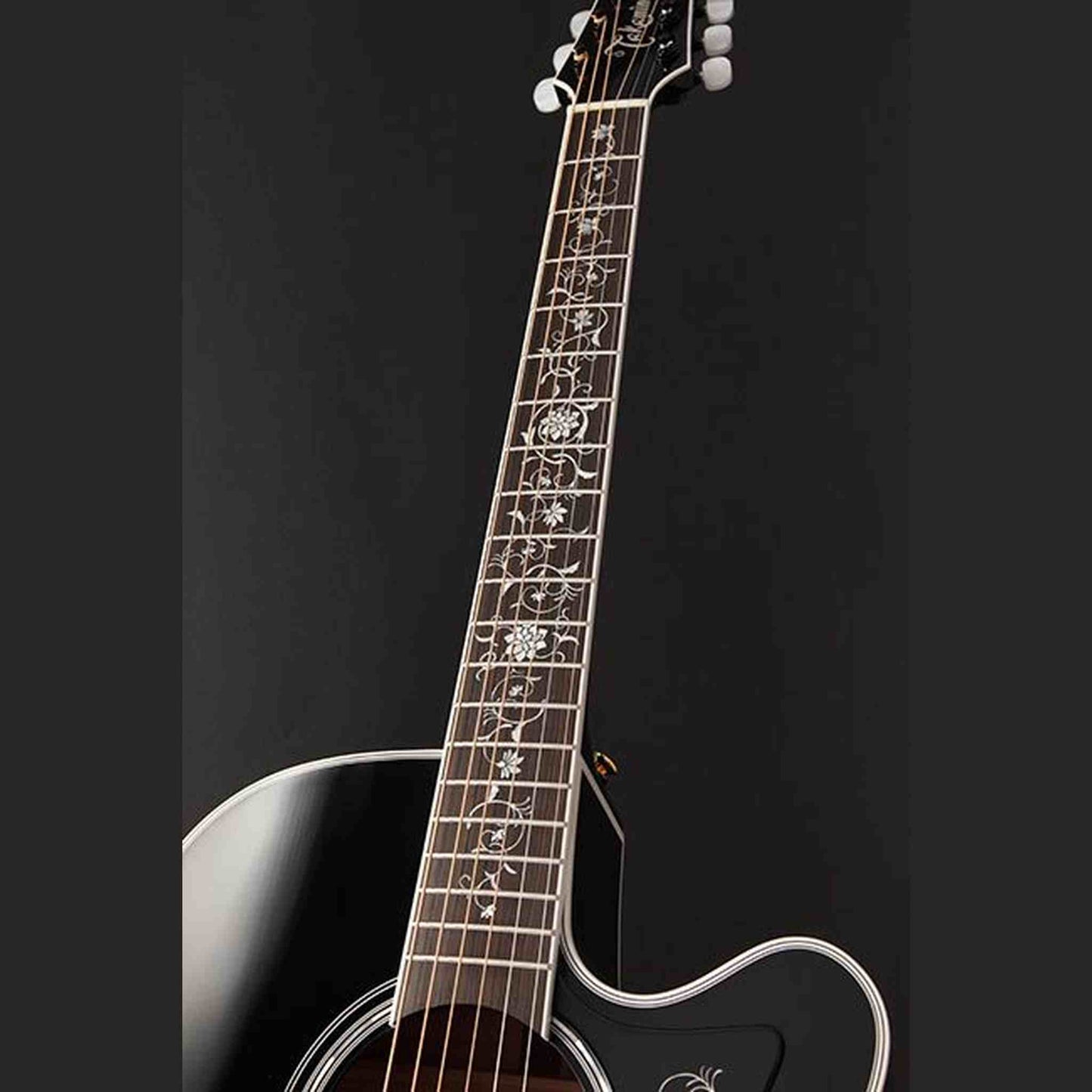 Takamine Thermal Top Series NEX AC/EL Guitar - Transparent Black Burst Finish 8