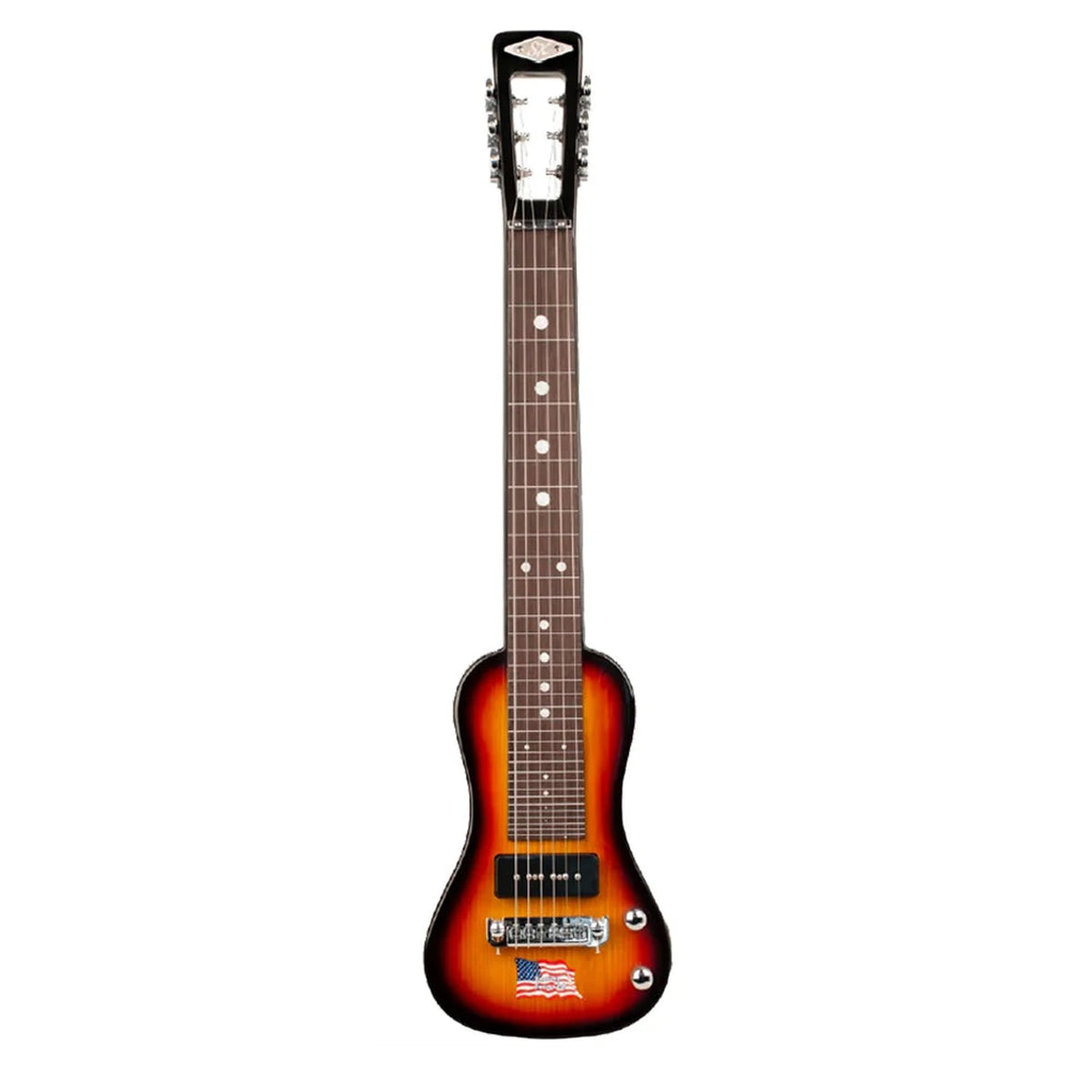 SX Ash Series 6 String Lap Steel W/Deluxe Gig Bag & Adjustable Steel Legs - 3 Tone Sunburst