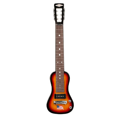 SX Ash Series 6 String Lap Steel W/Deluxe Gig Bag & Adjustable Steel Legs - 3 Tone Sunburst