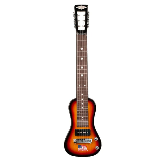 SX Ash Series 6 String Lap Steel W/Deluxe Gig Bag & Adjustable Steel Legs - 3 Tone Sunburst