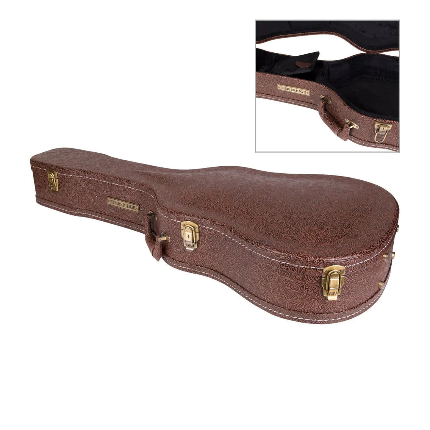 Timberidge '3 Series' Left Handed Spruce Solid Top Acoustic-Electric Dreadnought Cutaway Guitar  - Natural Gloss