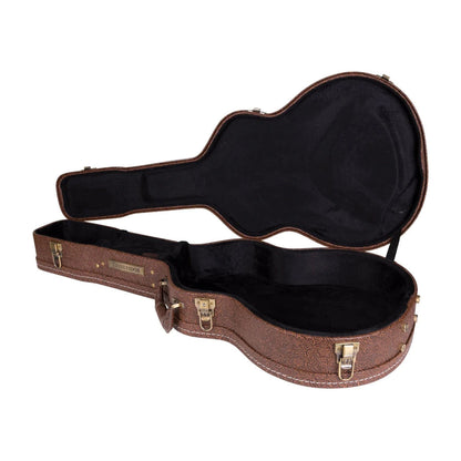 Timberidge Deluxe Shaped 12-String Small Body Acoustic Guitar Hard Case - Paisley Brown - Joondalup Music Centre