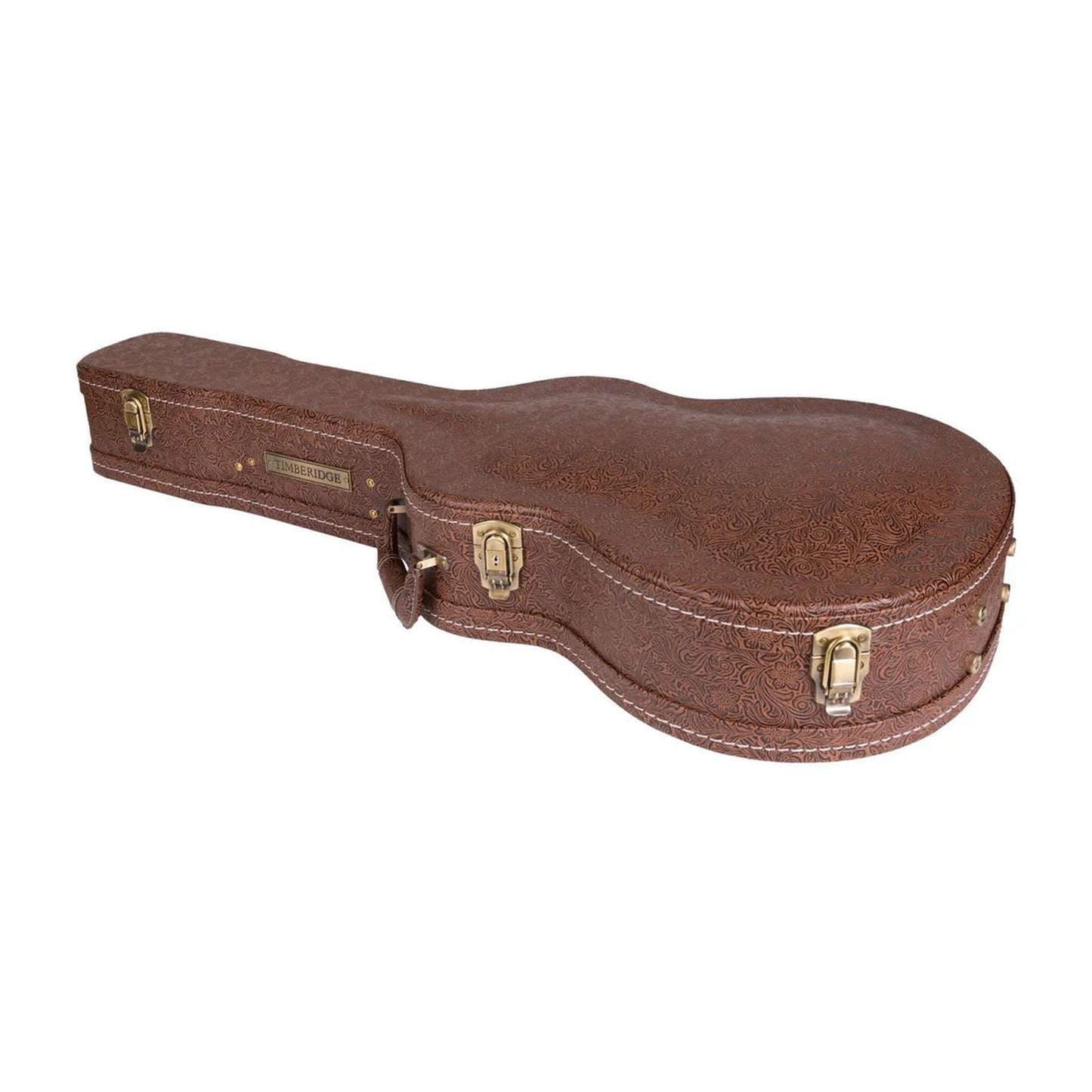 Timberidge Deluxe Shaped 12-String Small Body Acoustic Guitar Hard Case - Paisley Brown - Joondalup Music Centre