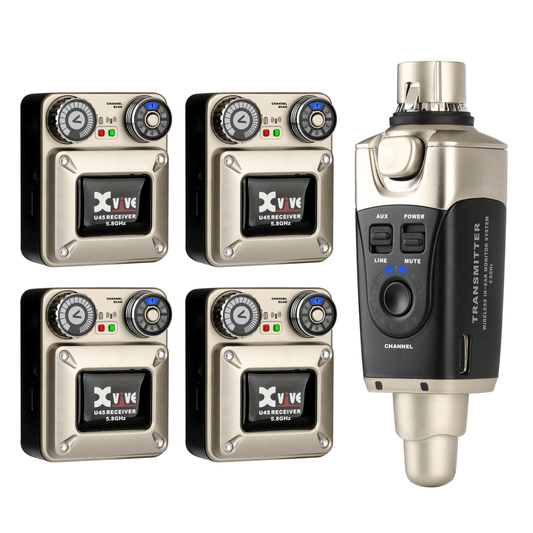 Xvive U45R4 In Ear Monitor System - 4 Receivers