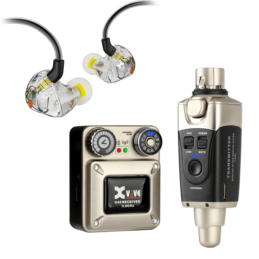 Xvive U45T9 In Ear Monitor Systems - 5.8GHz with T9 In Ears