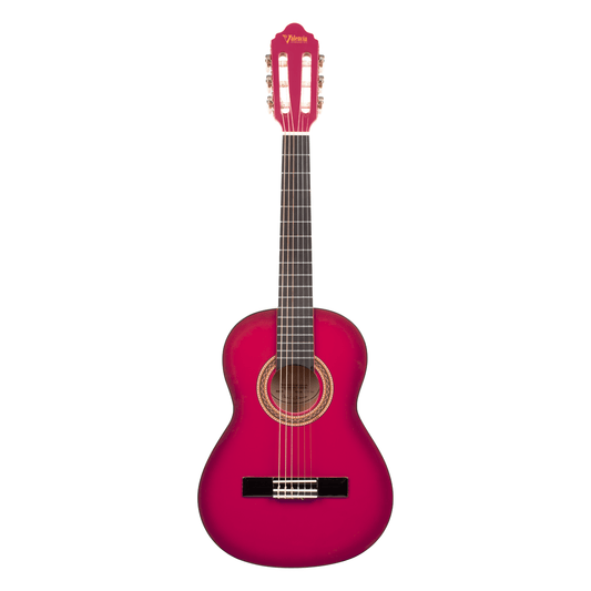 Valencia 100 Series 1/2 Size Classical Guitar - Pink Sunburst