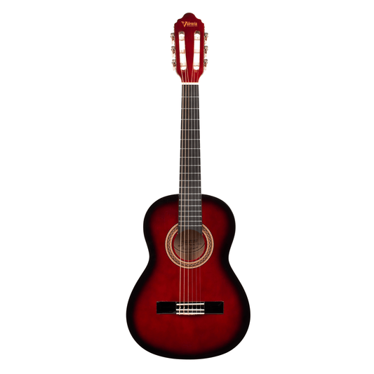 Valencia 100 Series 1/2 Size Classical Guitar - Red Sunburst