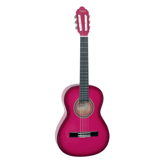 Valencia 100 Series 3/4 Size Classical Guitar - Pink Sunburst