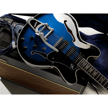VOX BC-S66-BL Bobcat S66 Electric Guitar W/Bigsby + Hardcase - Sapphire Blue from Joondalup Music Centre 3