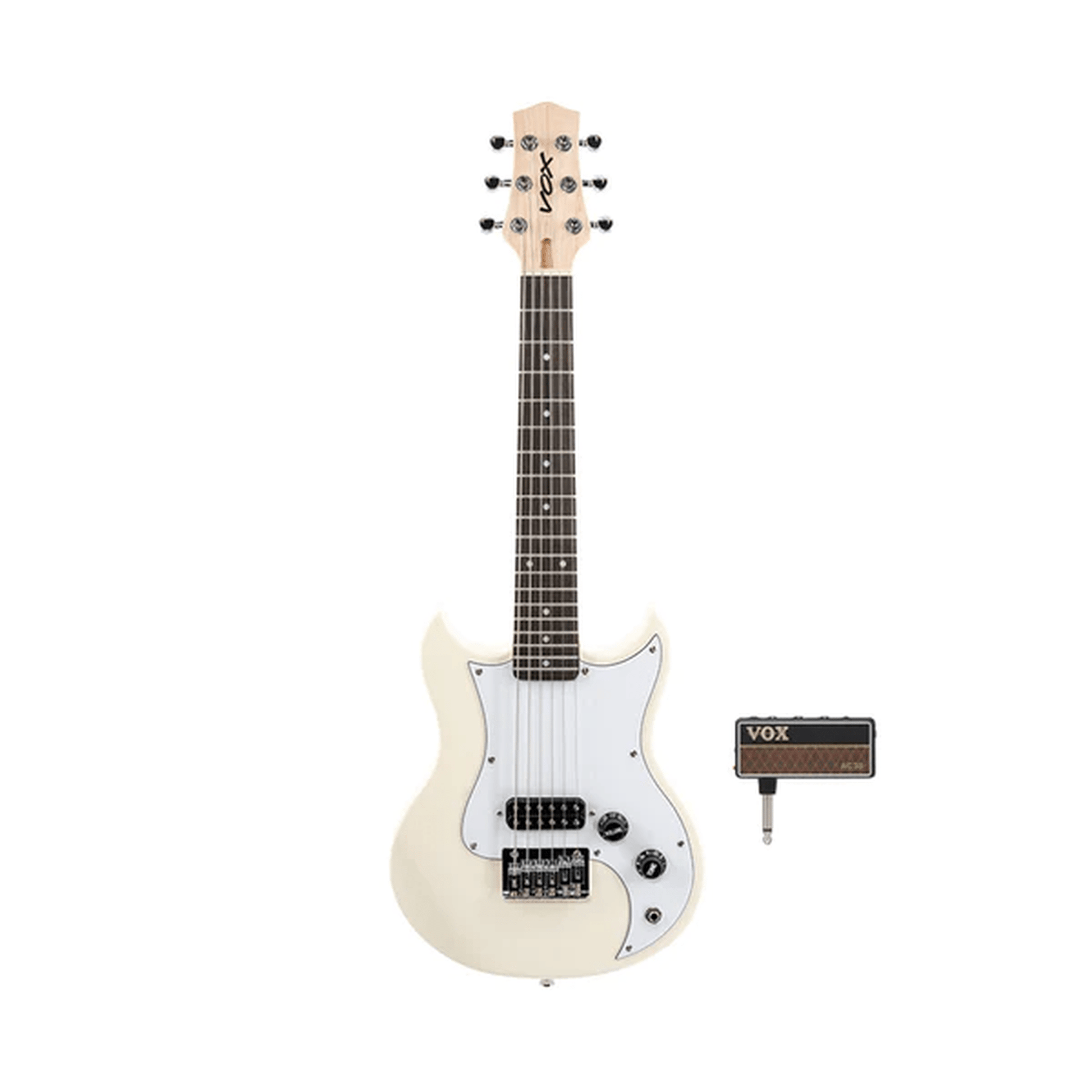 Vox SDC Mini Electric Guitar W/Amplug Pack - White 1