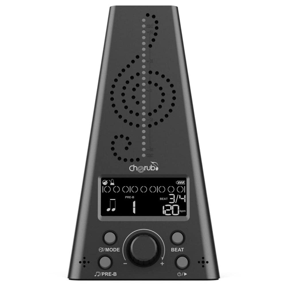 Cherub Rechargeable Digital Metronome & Tuner - Black