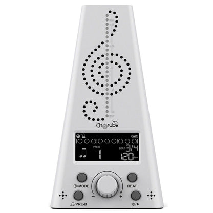 Cherub Rechargeable Digital Metronome & Tuner - White