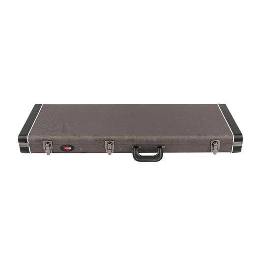 Xtreme XC610G Strat/Tele Vintage Rectangular Guitar Hard Case - Grey Tweed