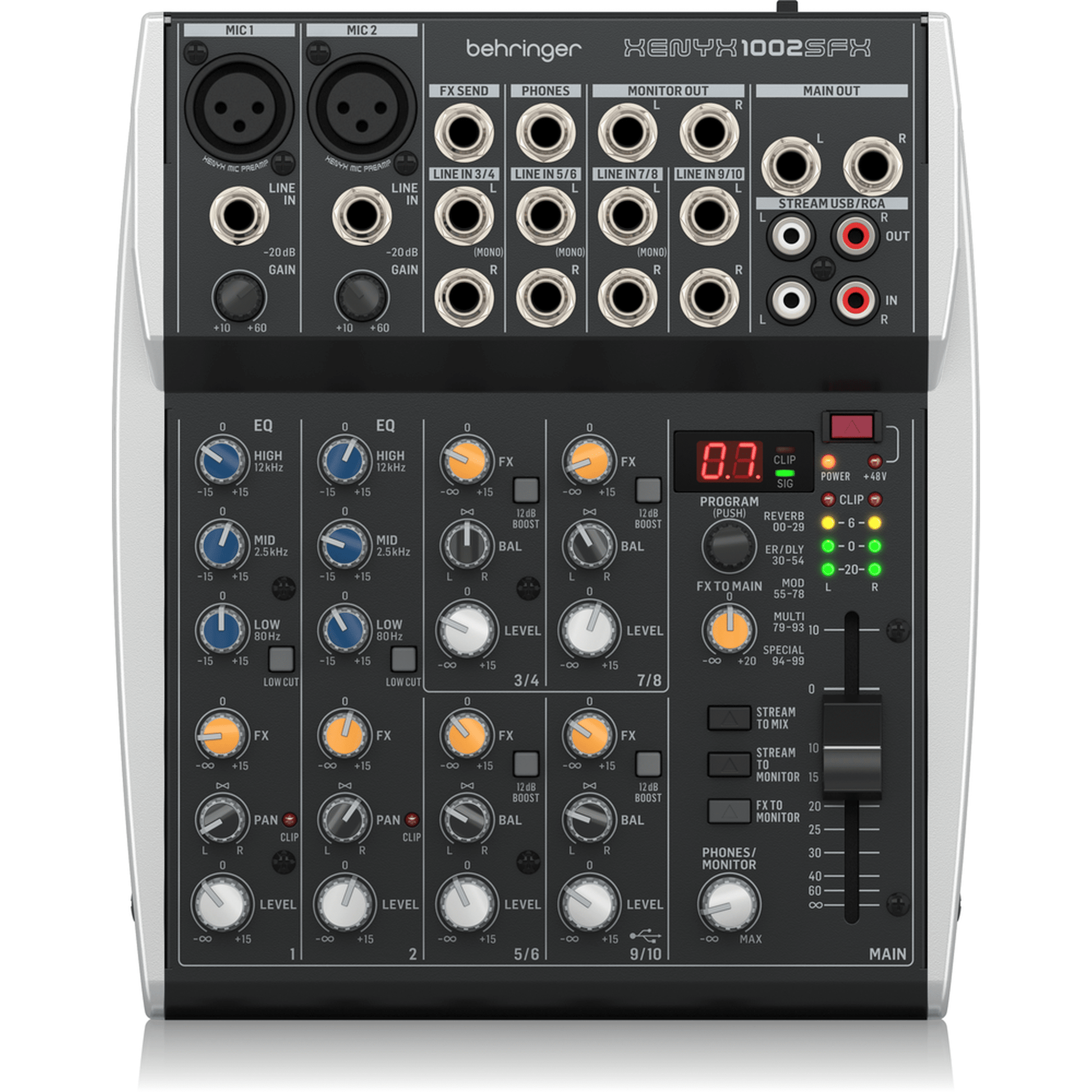 Behringer Xenyx 1002SFX 10Ch Mixer w/USB & FX - Joondalup Music Centre