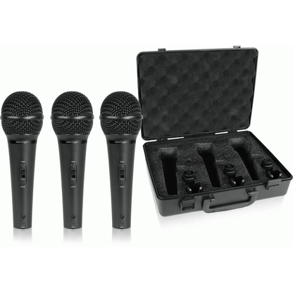Behringer Ultravoice XM1800S Dynamic Cardioid Mics - 3-Pack