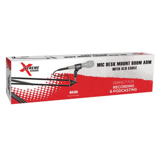 Xtreme Desk Mount Mic Boom Arm Stand w/ XLR Cable - Joondalup Music Centre