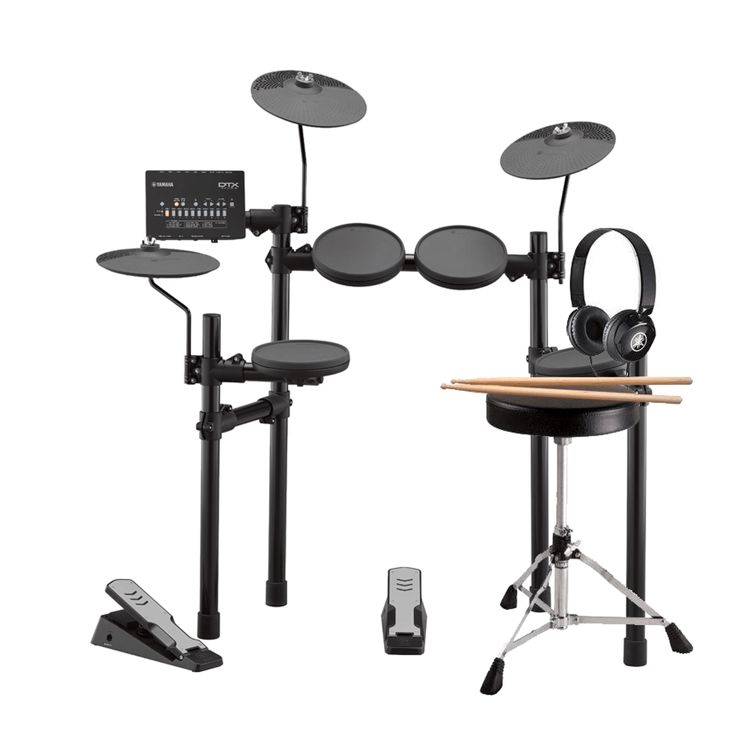 Yamaha DTX402K Electronic Drum Kit Pack - w/Sticks + Stool + Headphones from Joondalup Music Centre