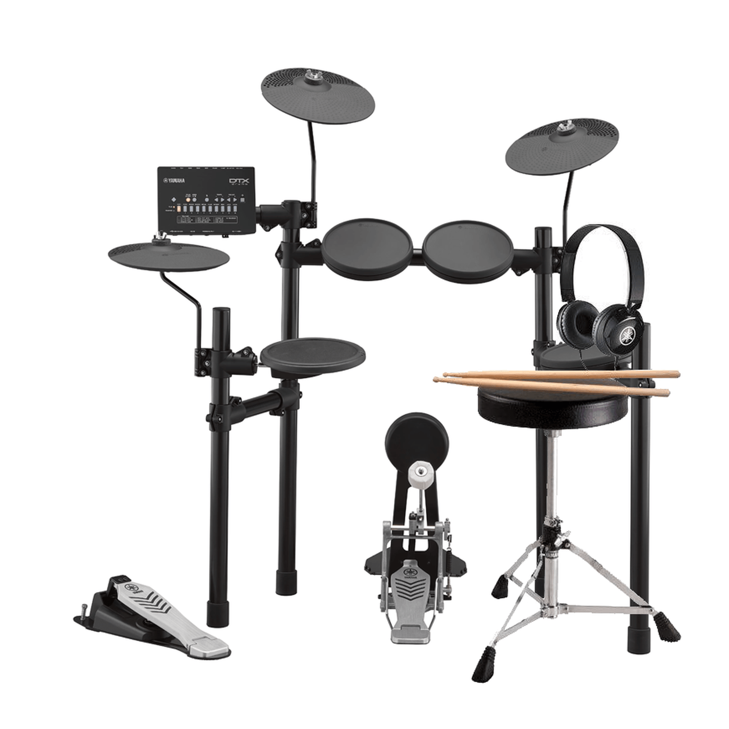 Yamaha DTX452K Electronic Drum Kit Pack - w/Sticks + Stool + Headphones from Joondalup Music Centre