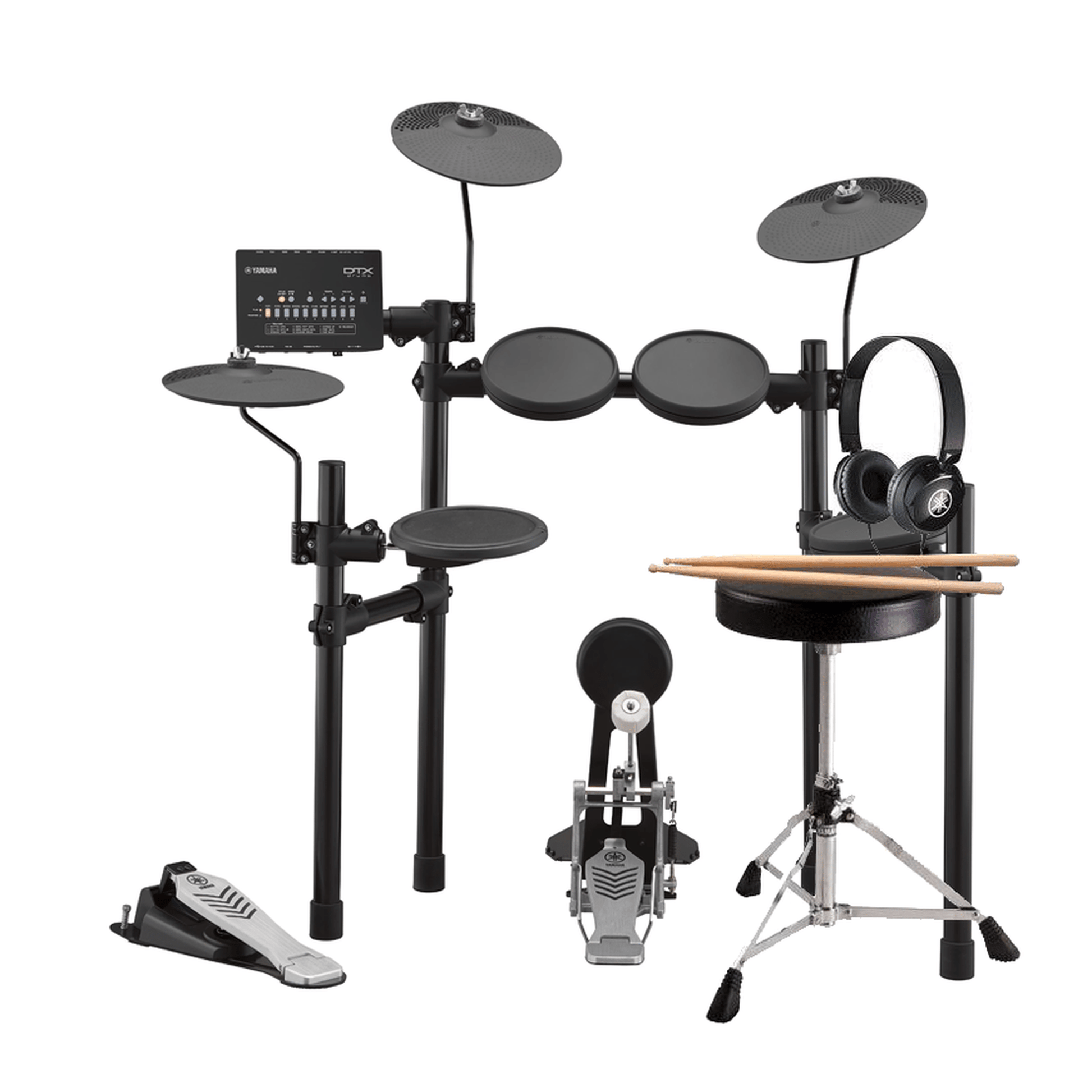 Yamaha DTX452K Electronic Drum Kit Pack - w/Sticks + Stool + Headphones from Joondalup Music Centre