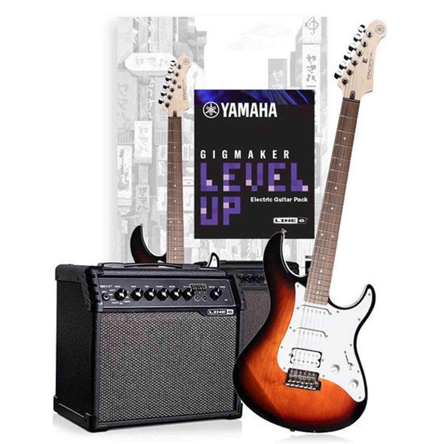 Yamaha Gigmaker Level Up Electric Guitar Pack - Vintage Sunburst From Joondalup Music Centre