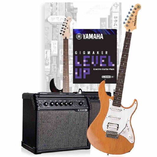 Yamaha Gigmaker Level Up Electric Guitar Pack - Yellow Natural Satin From Joondalup Music Centre
