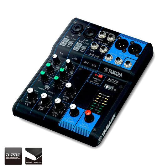Yamaha MG06 6-Channel Mixer from Joondalup Music Centre 2