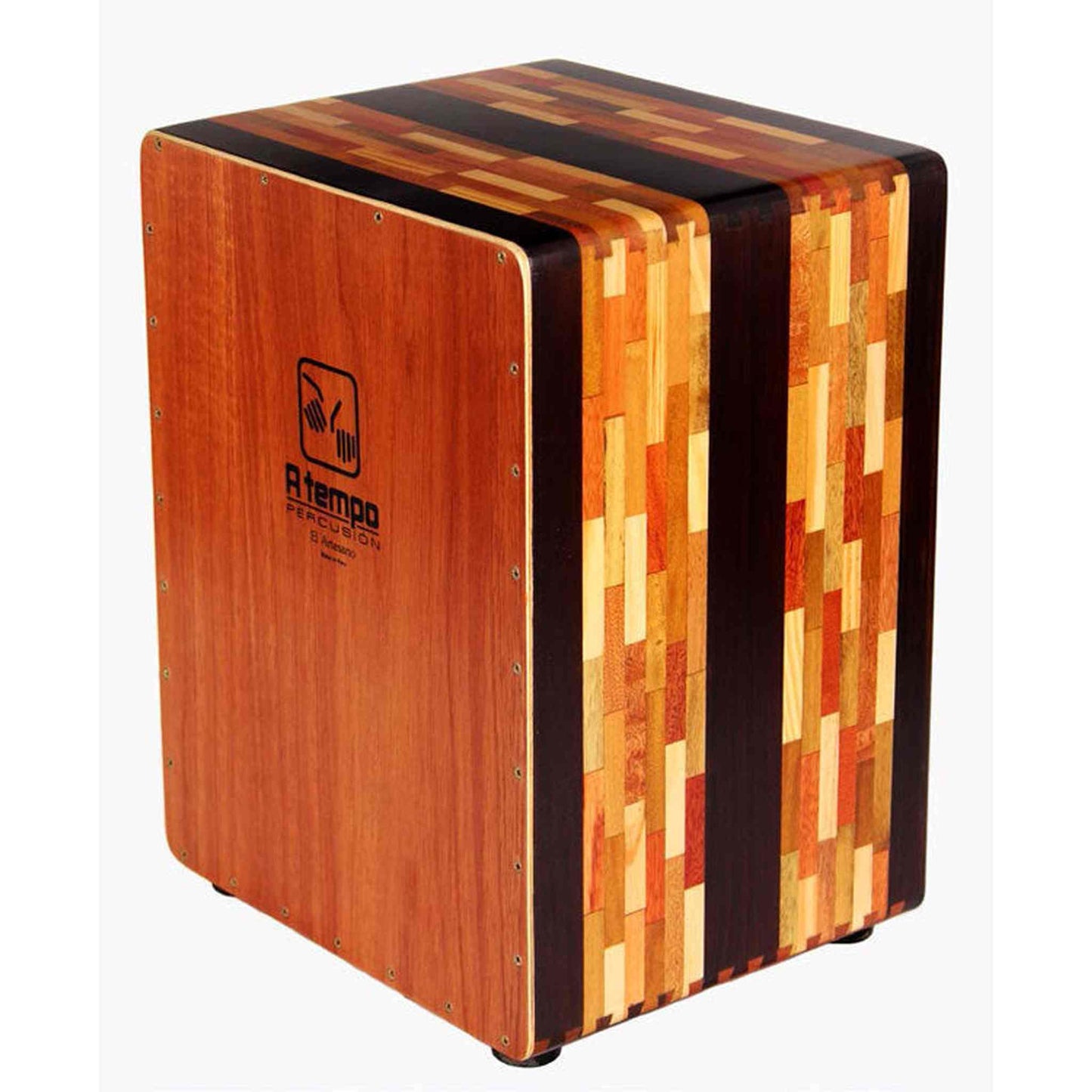 A TEMPO PERCUSSION EL ARTESANO CAJON W/BAG NATURAL GLOSS FINISH - Joondalup Music Centre