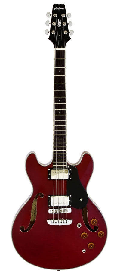 ARIA TA-CLASSIC SEMI-HOLLOW ELECTRIC GUITAR - WINE RED GLOSS - Joondalup Music Centre