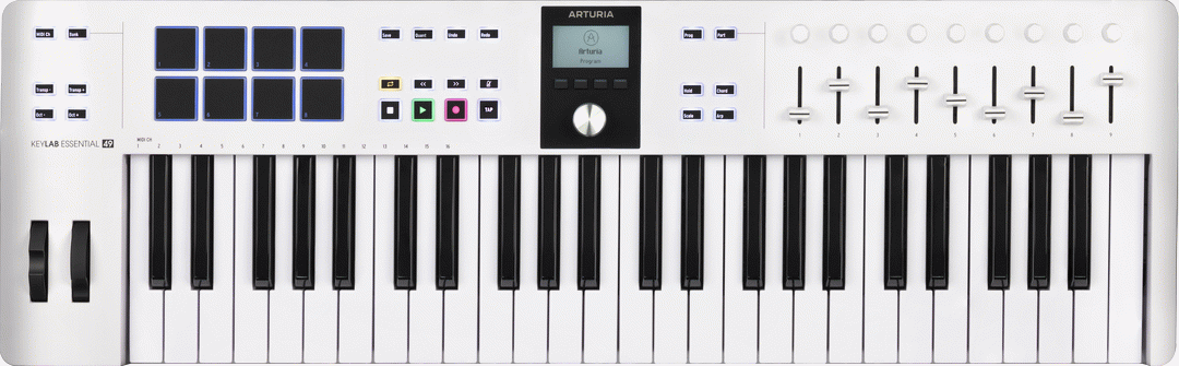 Arturia Keylab Essential Mkiii 49 Key Controller Keyboard - White - Joondalup Music Centre