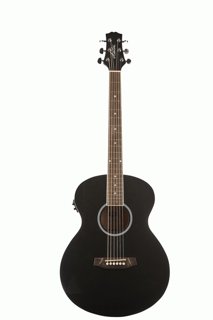 ASHTON SL20EQBKS SLIMLINE ACOUSTIC GUITAR - BLACK - Joondalup Music Centre