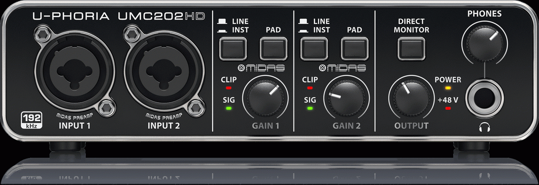 BEHRINGER U-PHORIA UMC202HD AUDIO INTERFACE - Joondalup Music Centre