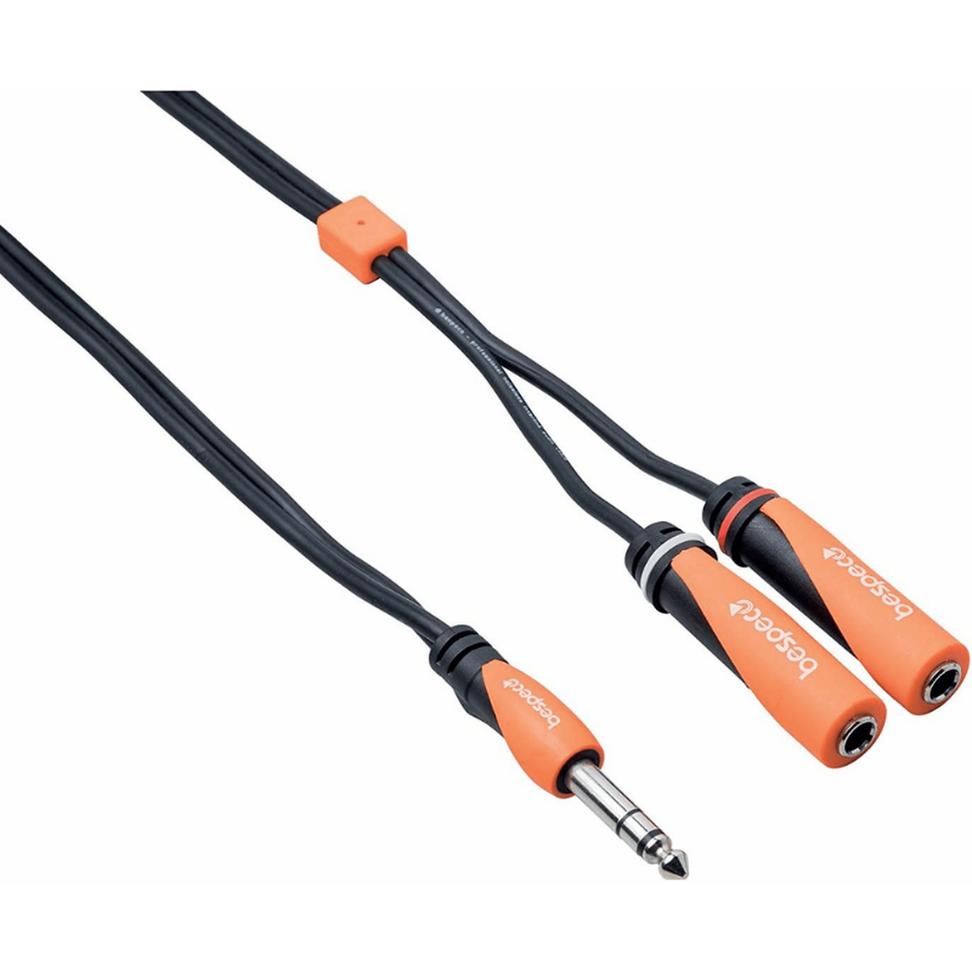 Bespeco SLYS2X030 Reverse Y-Split Cable - 6.35mm Stereo Jack/2x Mono 6.3mm Female Cable - Joondalup Music Centre