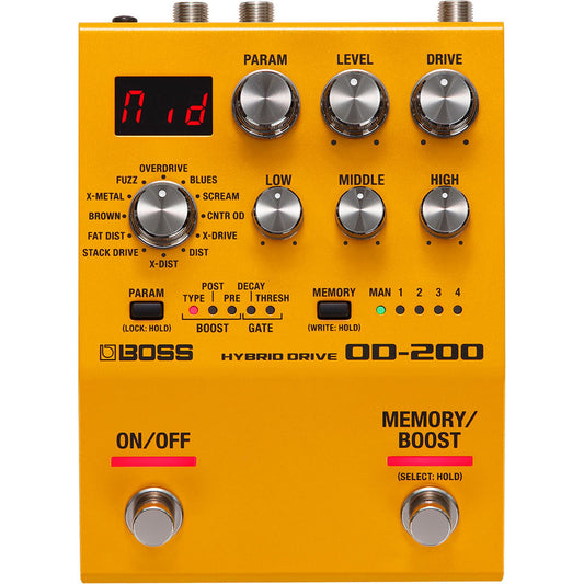 Boss OD200 Hybrid Overdrive Effects Pedal - Joondalup Music Centre