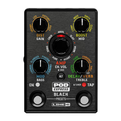 Line 6 POD Express Compact Guitar Multi Effect Pedal - Black Edition