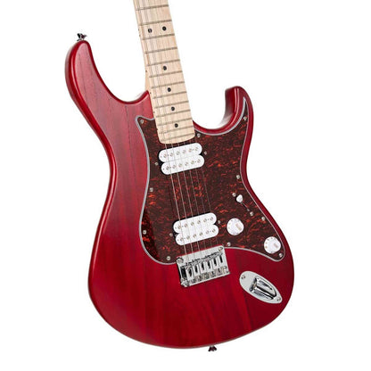 Cort G100 HH OPBC Electric Guitar - Open Pore Black Cherry body