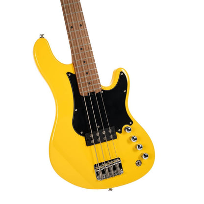 Cort GB-Short Scale Bass w/Bag - Yellow Crush