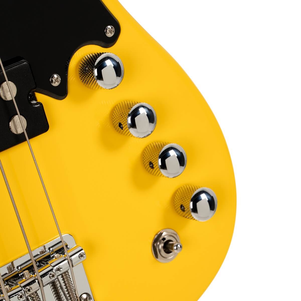 Cort GB-Short Scale Bass w/Bag - Yellow Crush