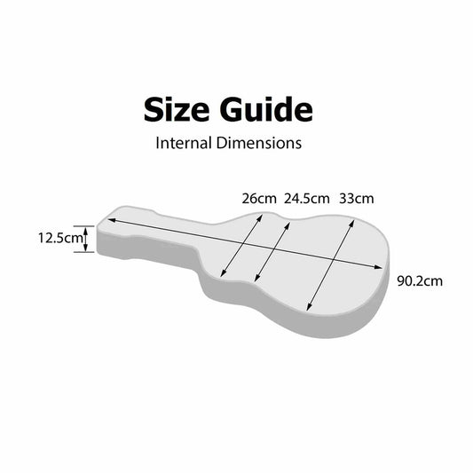 CROSSFIRE SHAPED TRAVELLER SIZED ACOUSTIC GUITAR HARD CASE - Joondalup Music Centre
