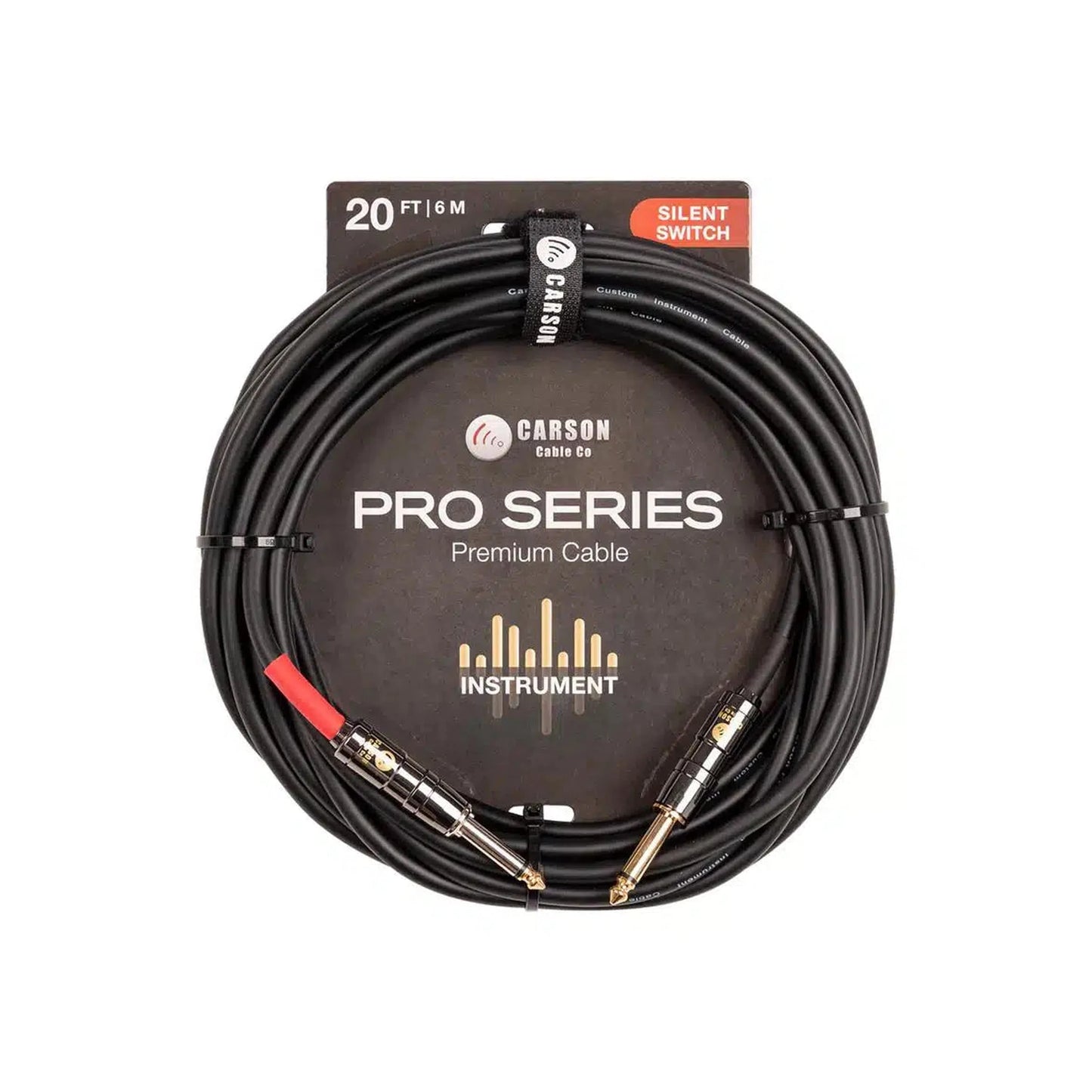 Carson CSW20SS Pro Series Silent Switch Instrument Cable - 20ft