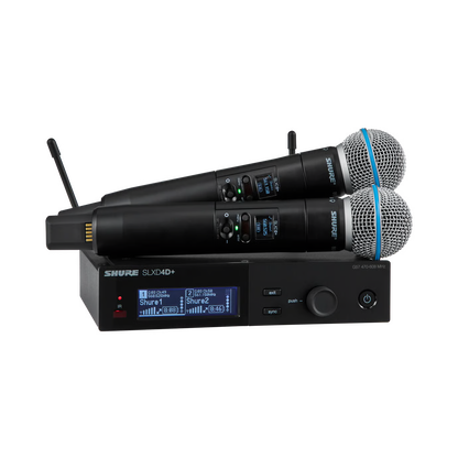 Shure SLXD24D+ B58 H58 Wireless Digital Handheld System Dual Channel